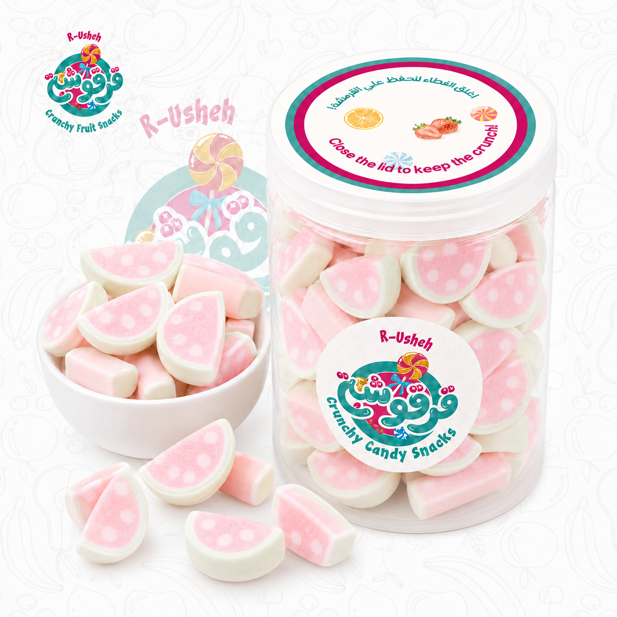Watermelon Marshmallow Crunchy Candy Snack
