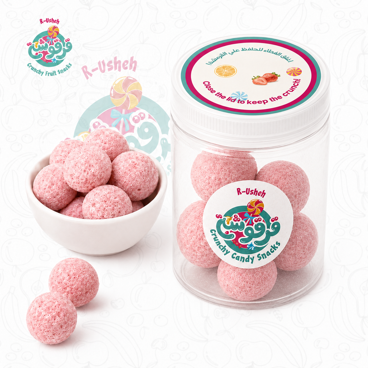 Strawberry Earth Gummies Crunchy Candy Snack