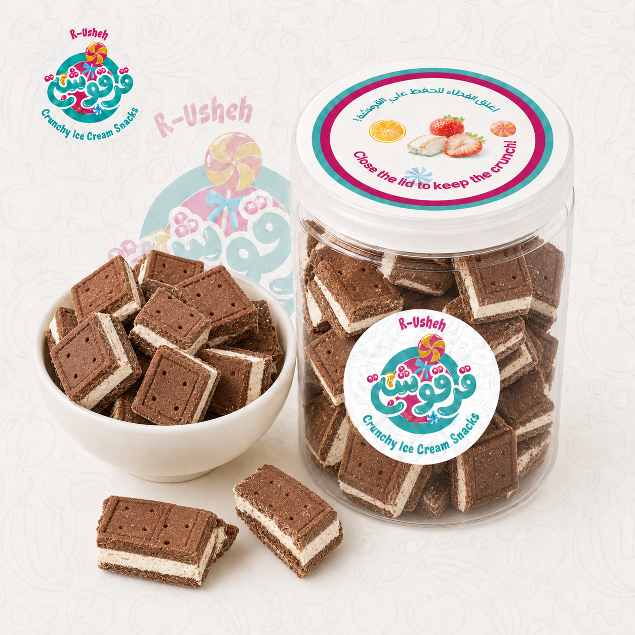 Bisco Vanilla sandwich Ice Cream Crunchy Snack