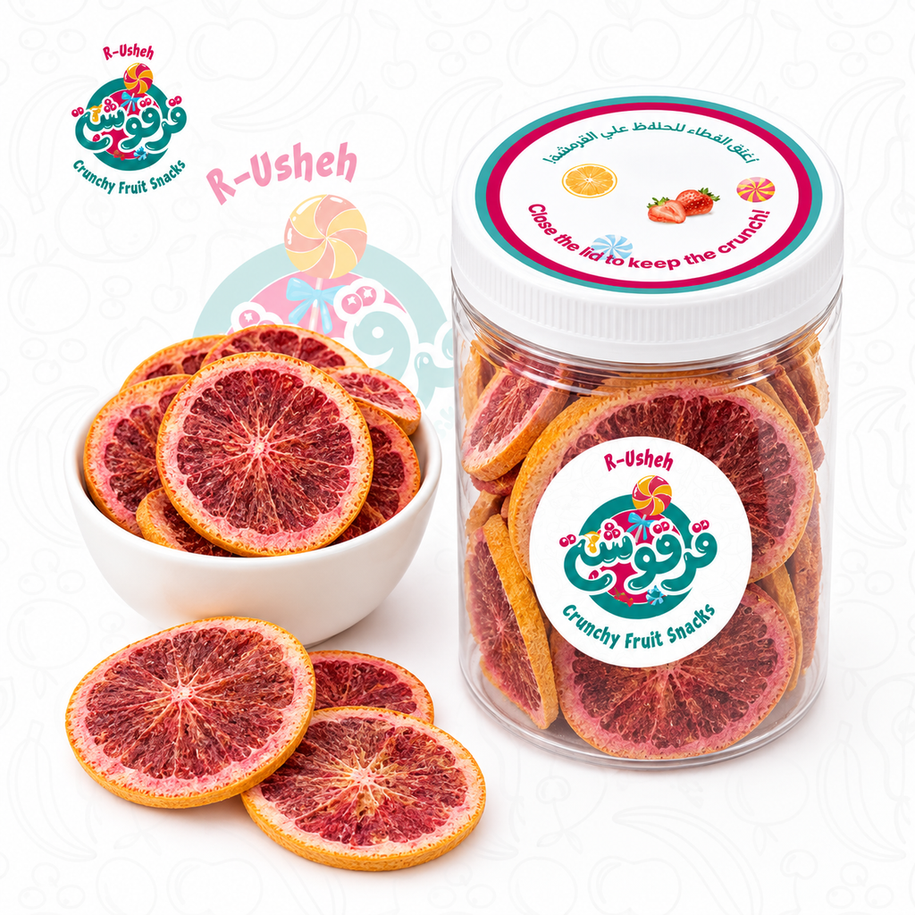 Red Orange Crunchy Fruit Snack