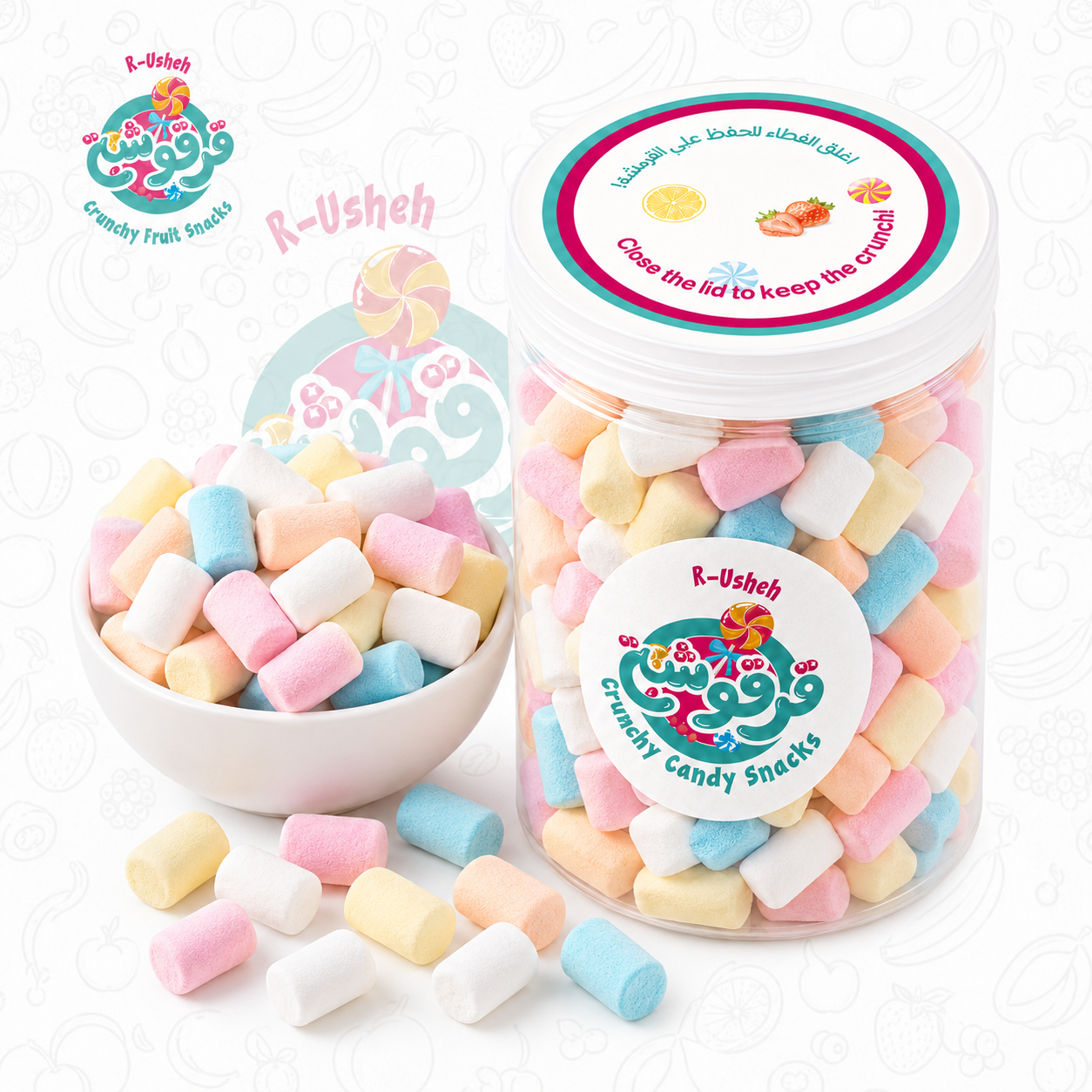 Marshmallow Stick Crunchy Candy Snack