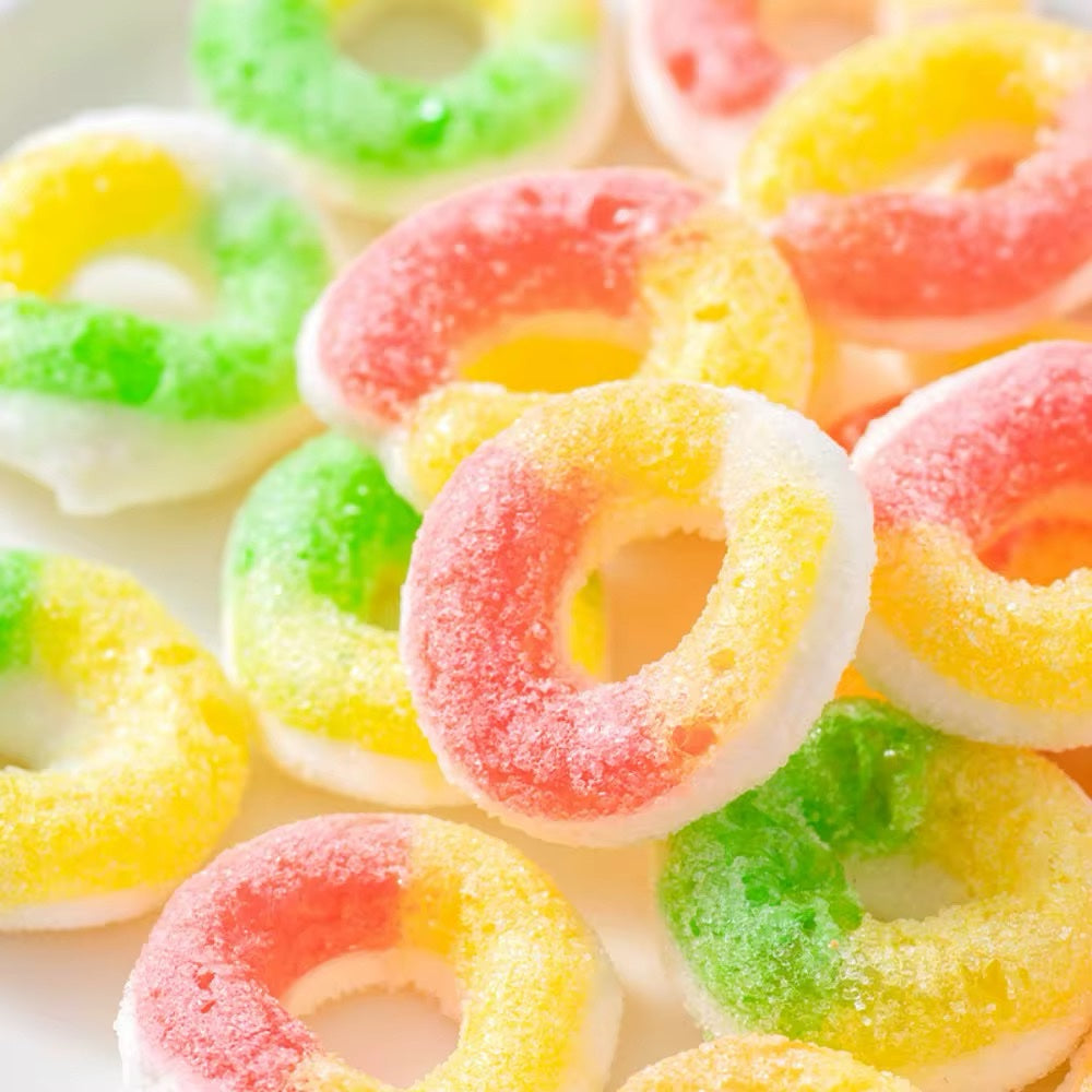 Rainbow Rings Crunchy Candy Snack