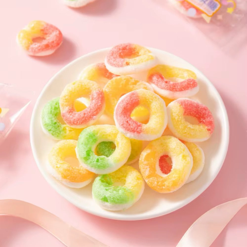 Rainbow Rings Crunchy Candy Snack