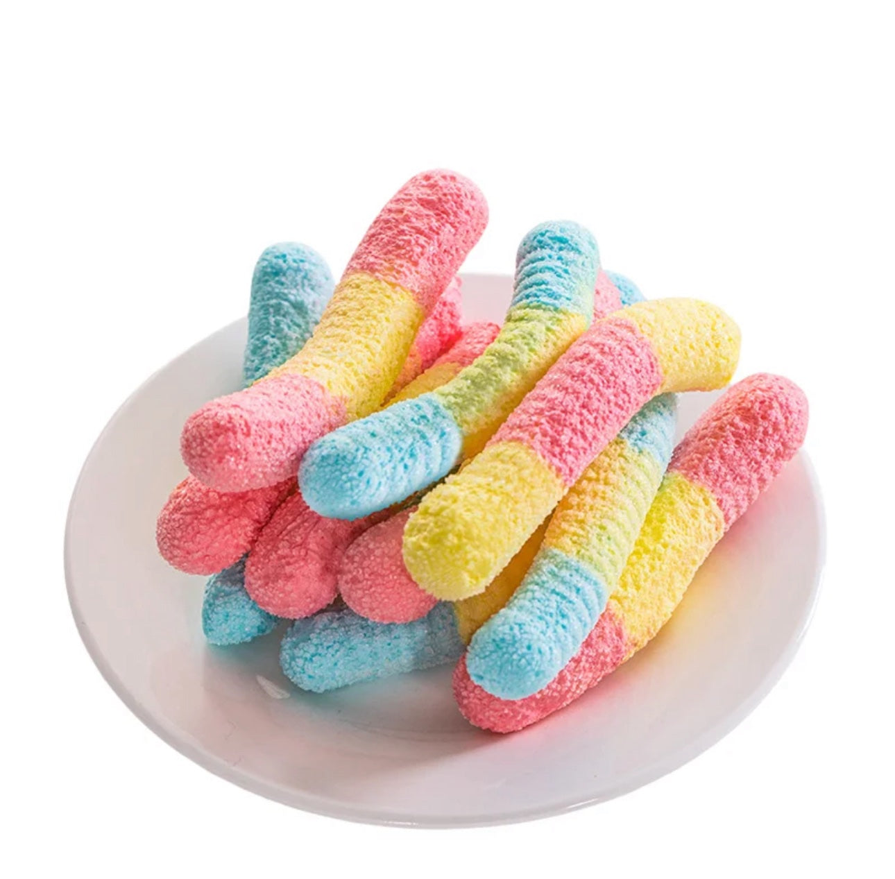 Rainbow Stripe Crunchy Candy Snack